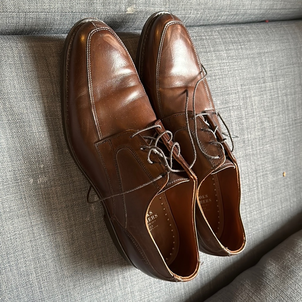 Brooks Brothers Brown Split Toe Oxfords Size 12b